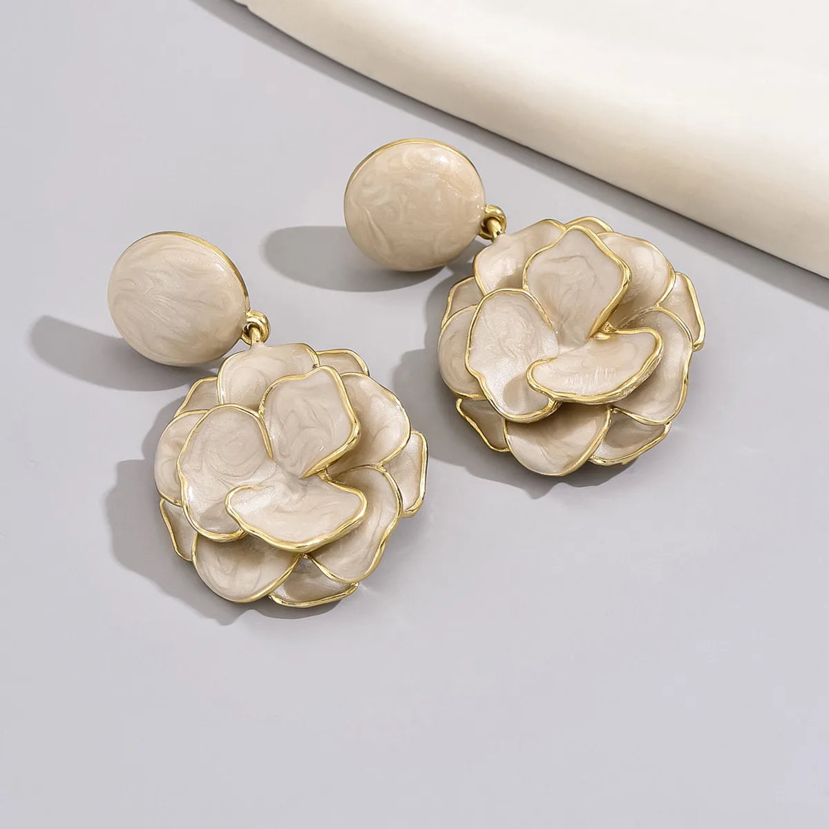 Arielle Water Drop Pearl Flower Earrings