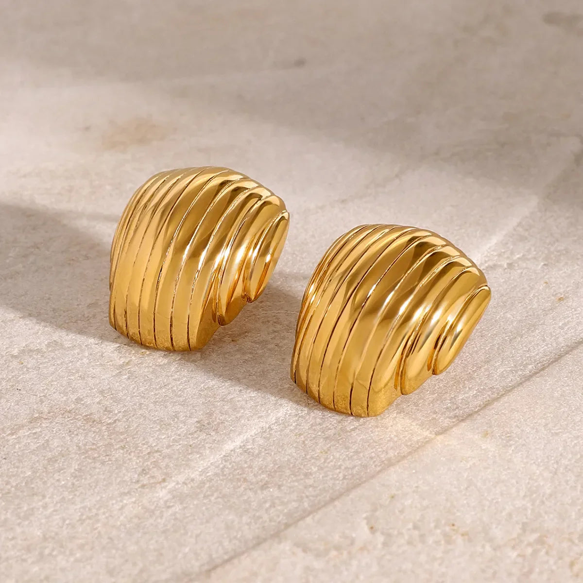 Sera Semi-Circle Stud Earrings