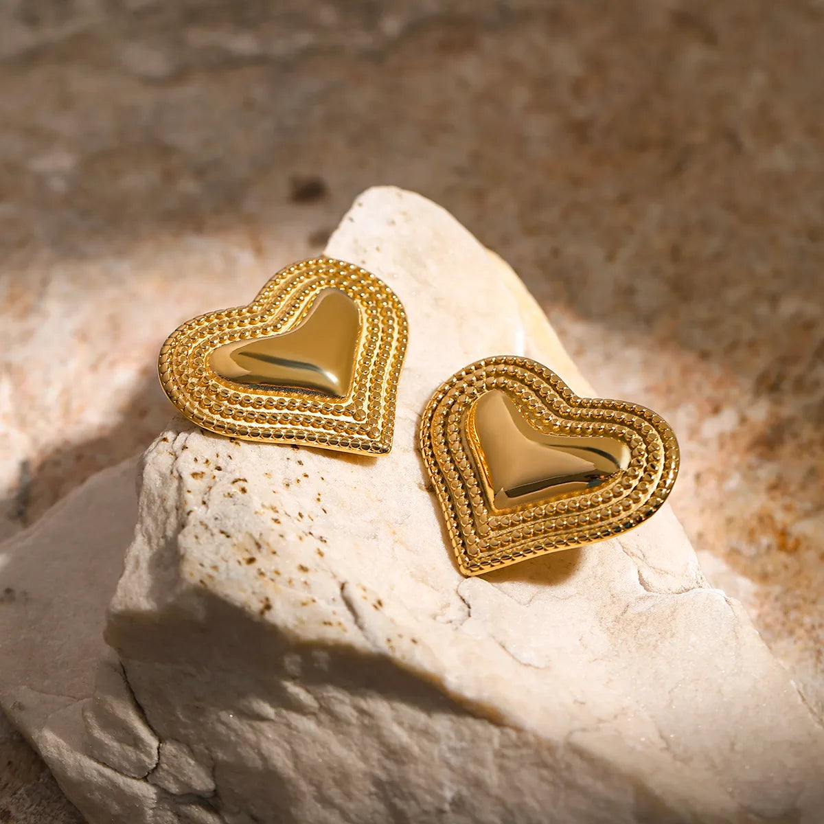 Amora Heart Stud Earrings