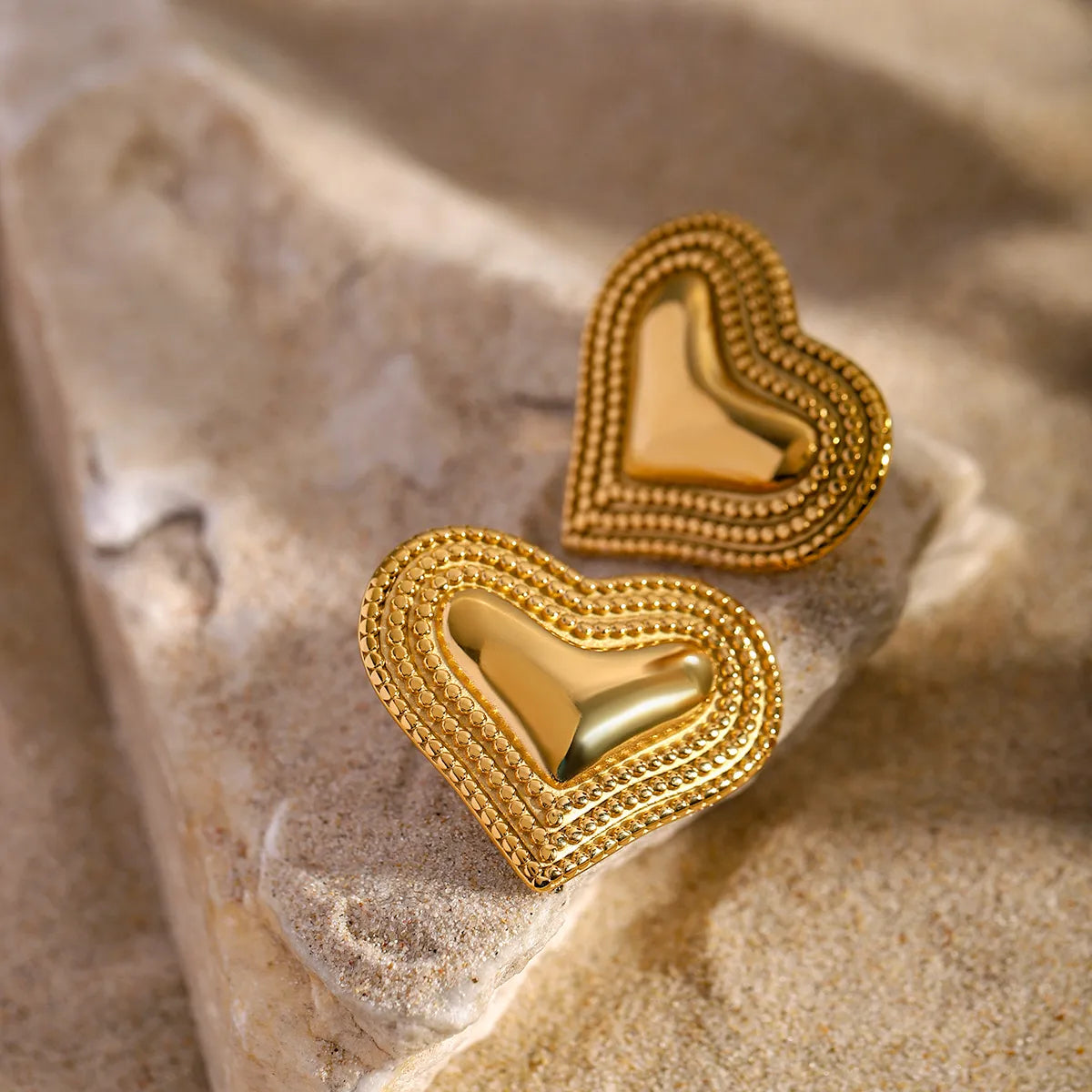 Amora Heart Stud Earrings