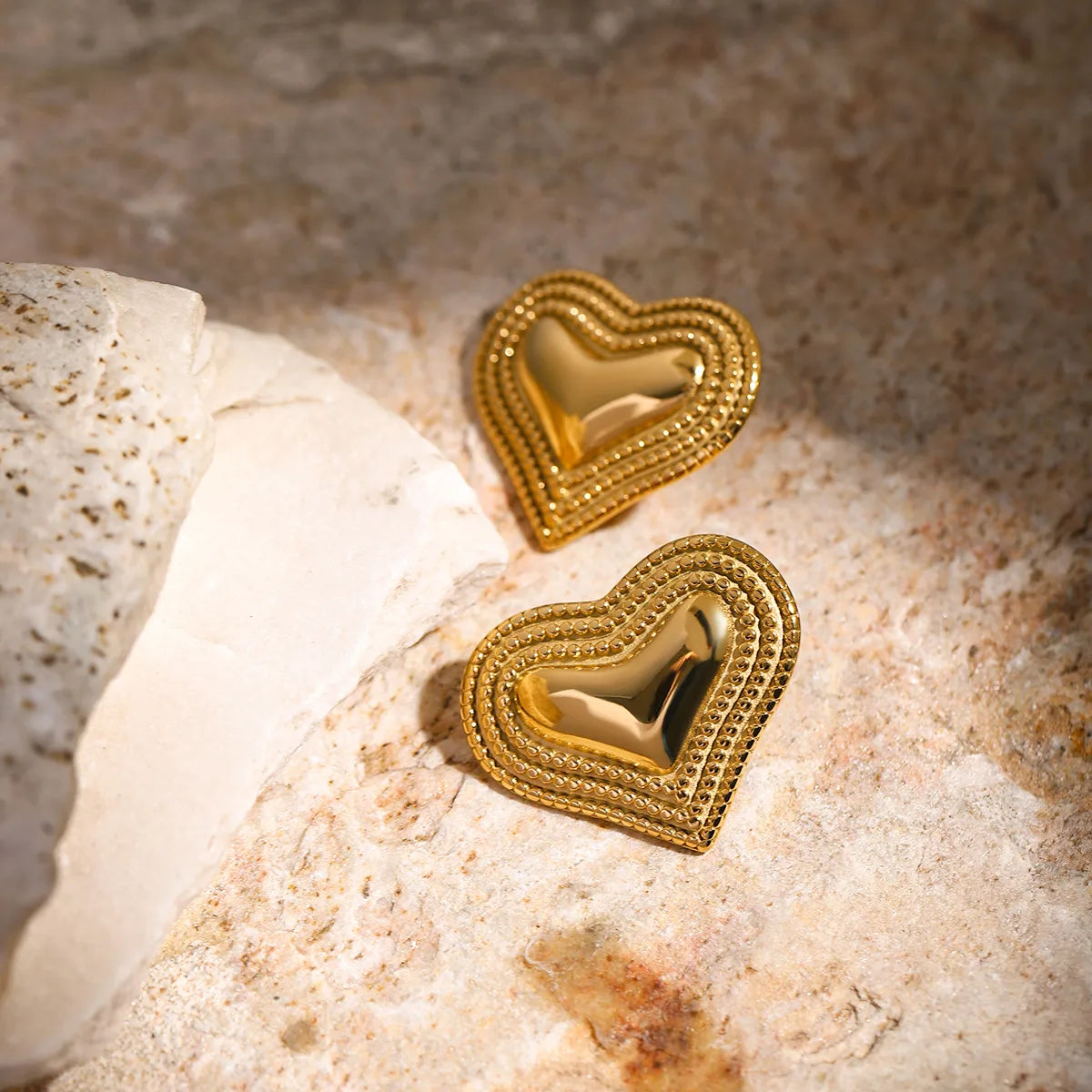 Amora Heart Stud Earrings