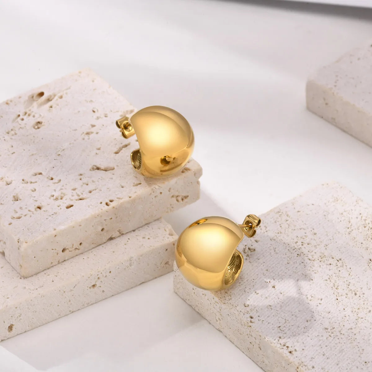 Iris Gold Stud Earrings