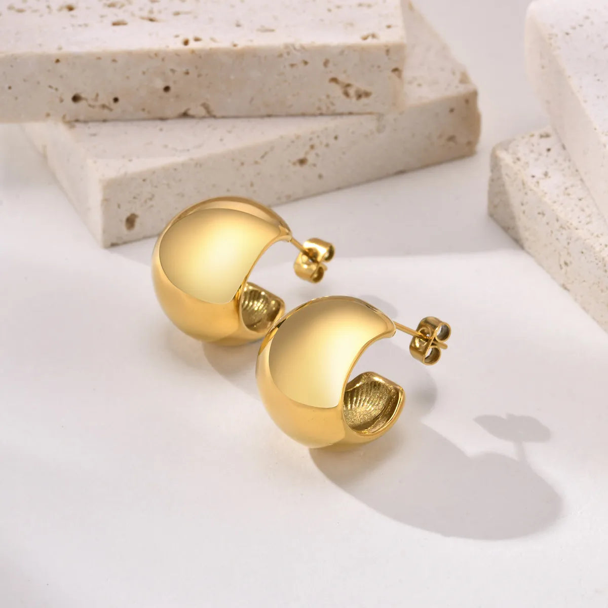 Iris Gold Stud Earrings