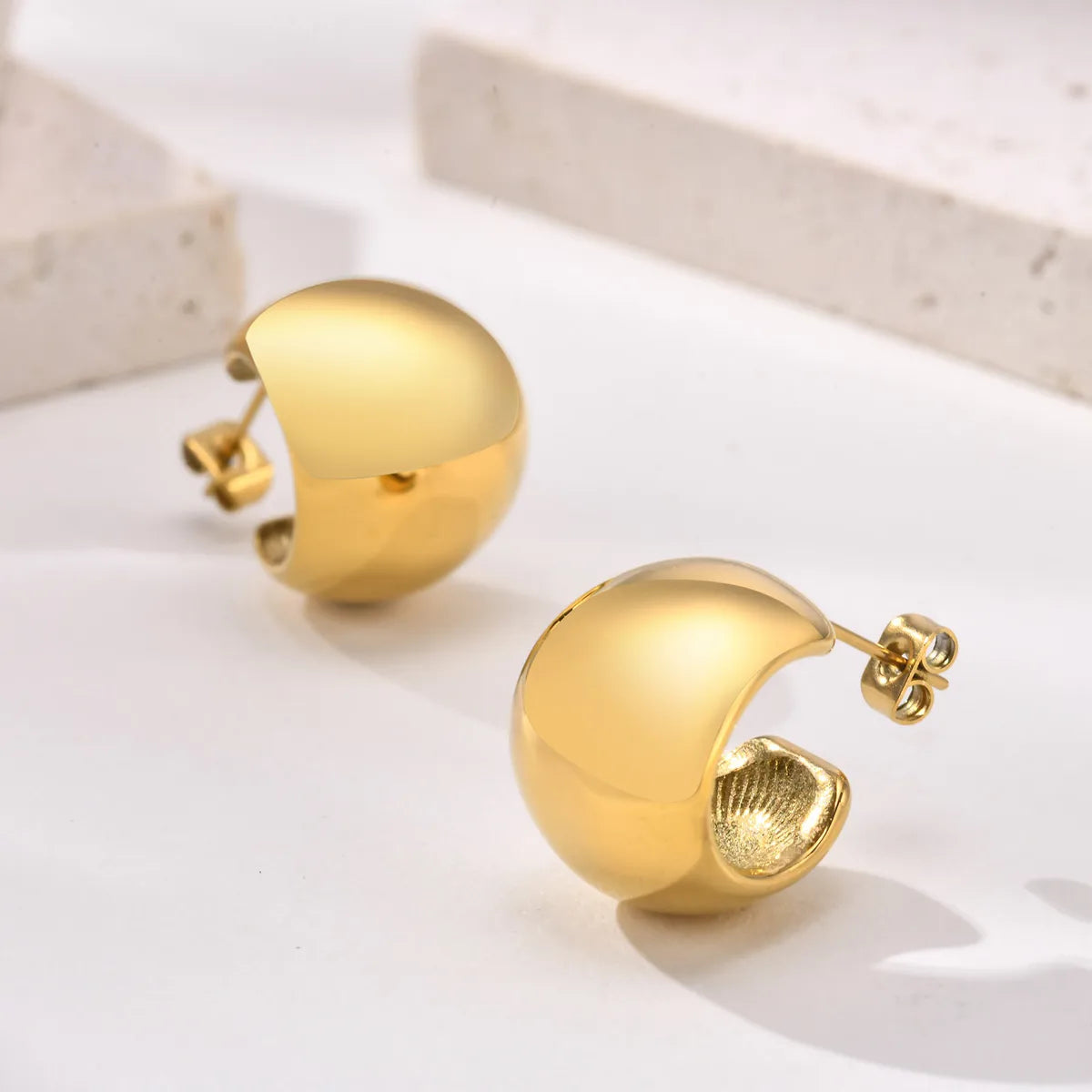 Iris Gold Stud Earrings