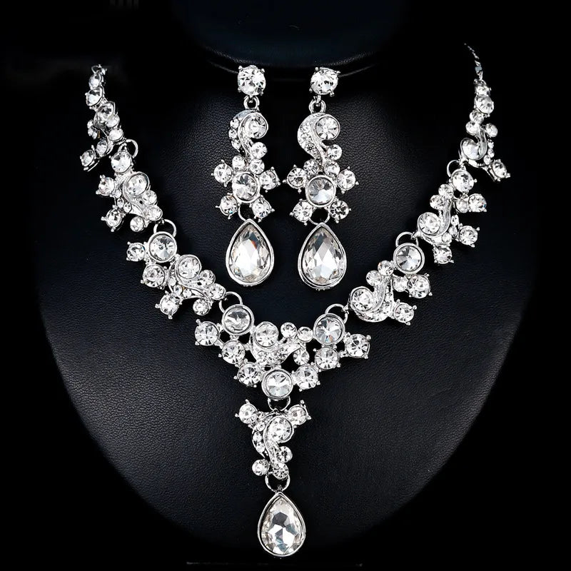 Aurelia Water Drop Crystal Jewelry Set