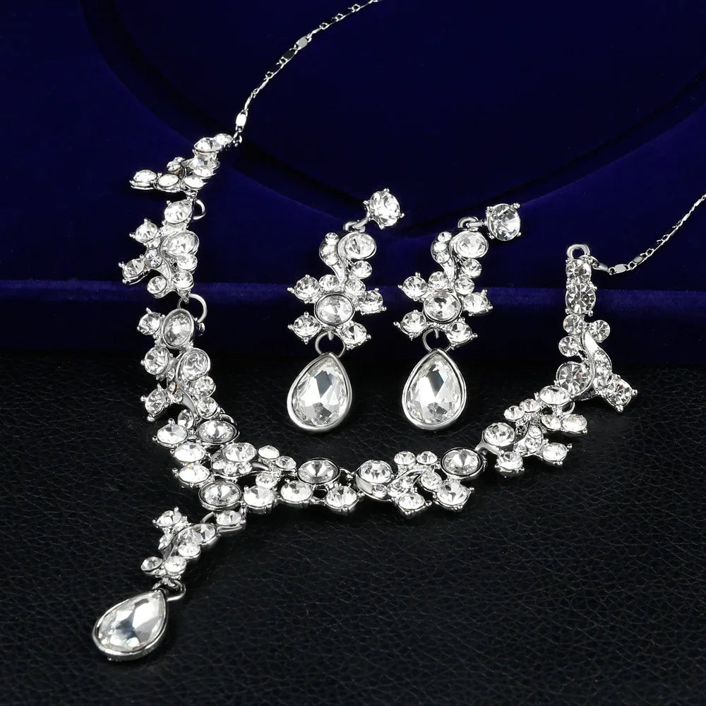Aurelia Water Drop Crystal Jewelry Set