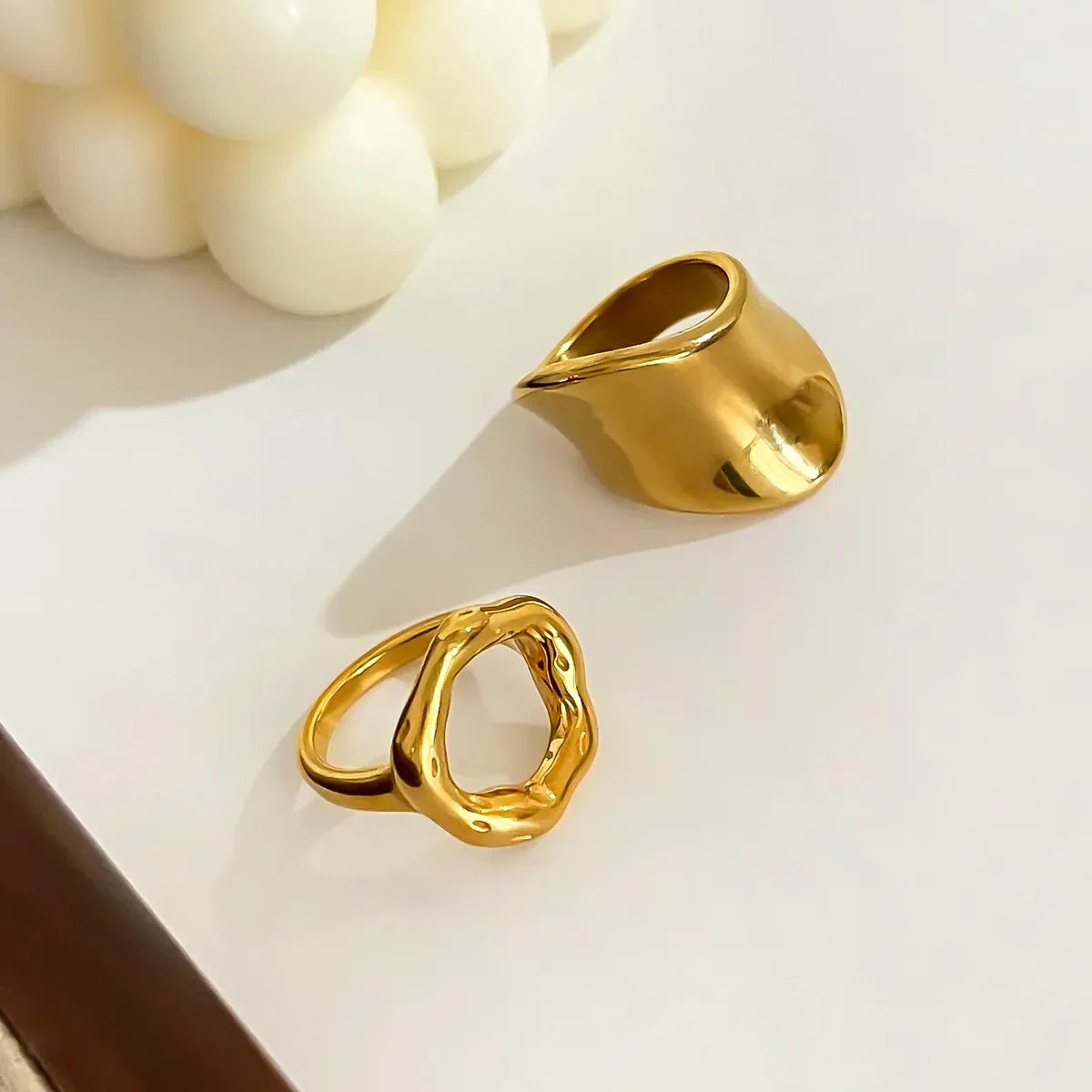 Orin Irregular Geometry Gold Ring