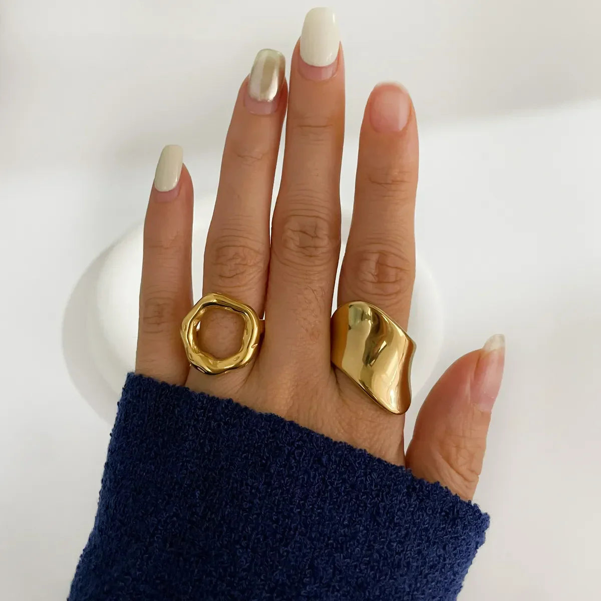 Orin Irregular Geometry Gold Ring