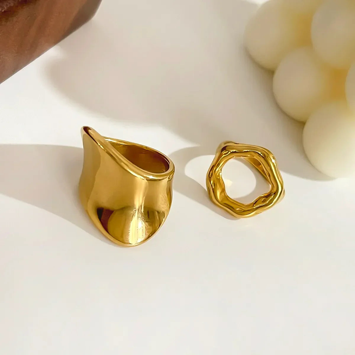 Orin Irregular Geometry Gold Ring