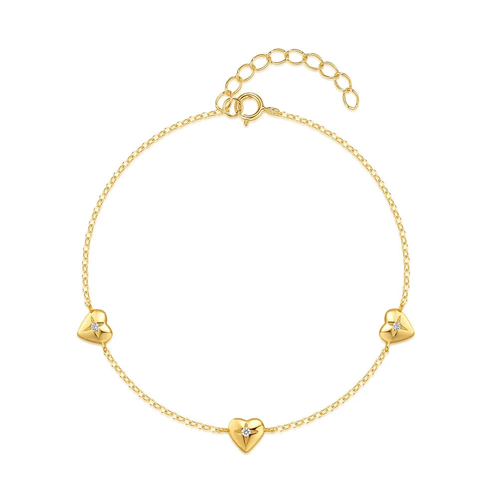 Luna Sterling Silver Chain Charm Bracelet