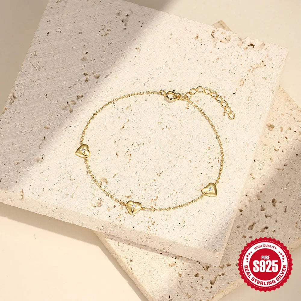 Luna Sterling Silver Chain Charm Bracelet