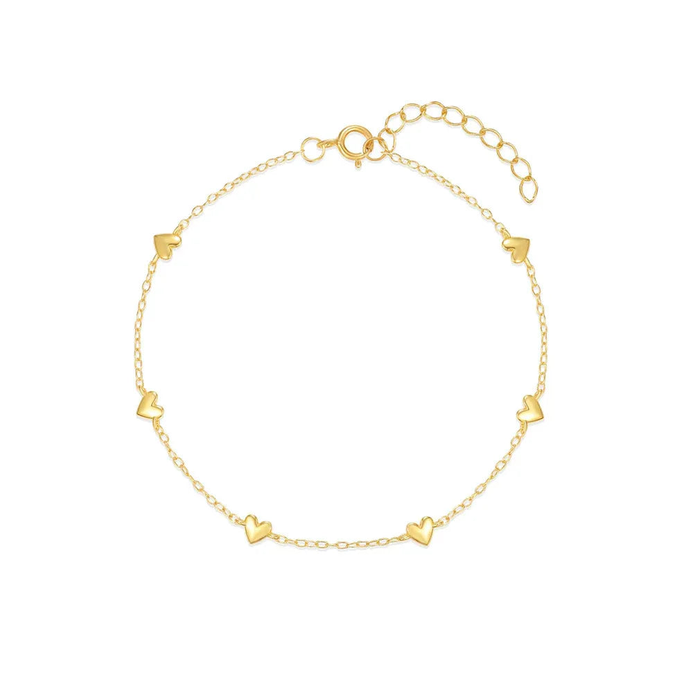 Luna Minimal Gold Chain Charm Bracelet