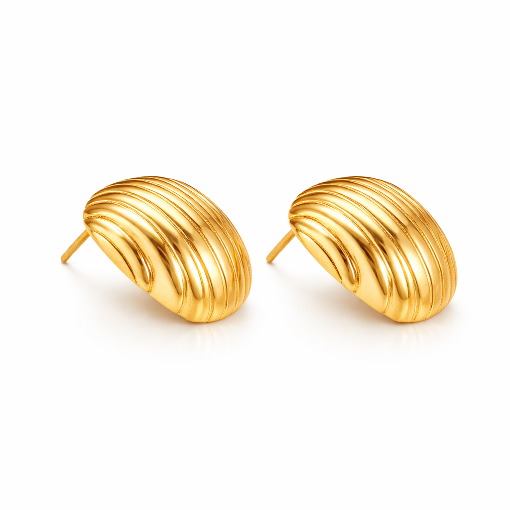 Sera Semi-Circle Stud Earrings