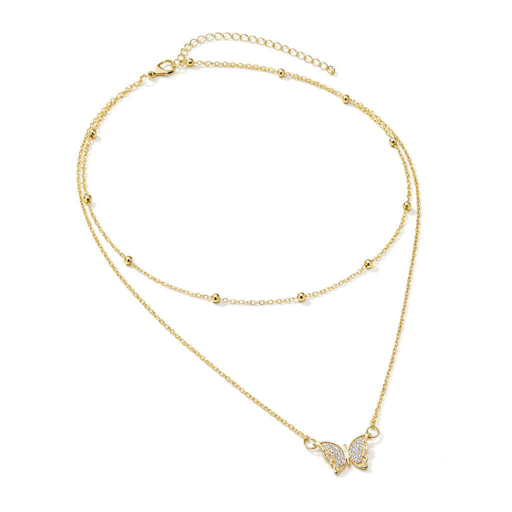 Aveline Butterfly Pendant Necklace