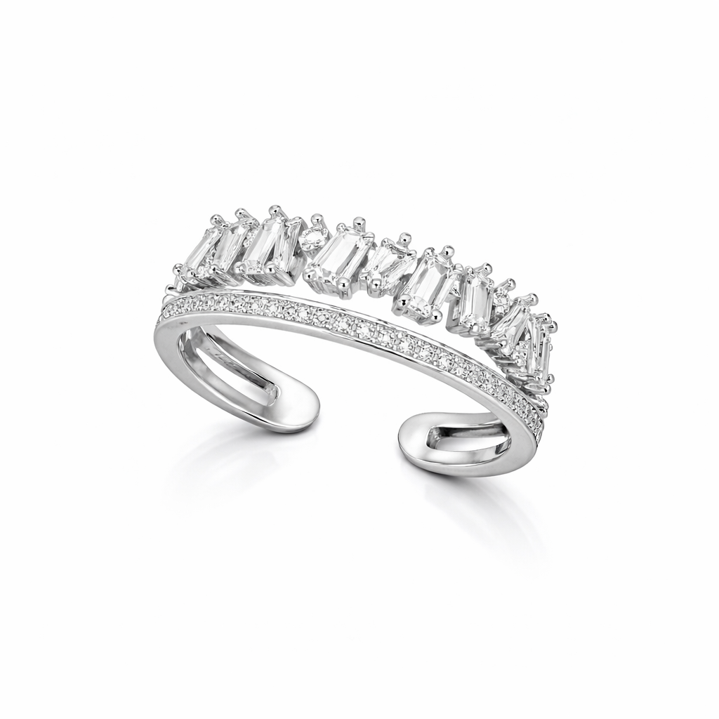 Astra Geometric Zircon Open Ring