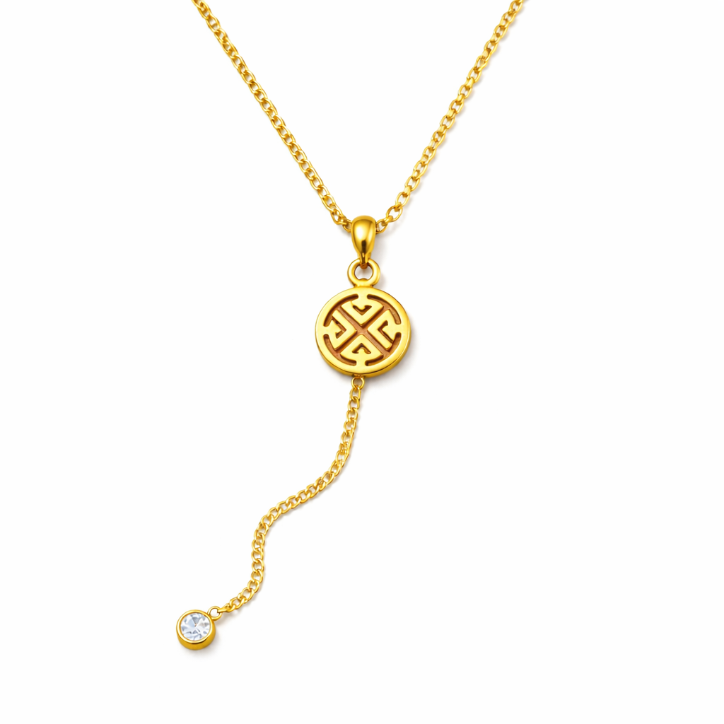 Axis Geometric Gold Necklace