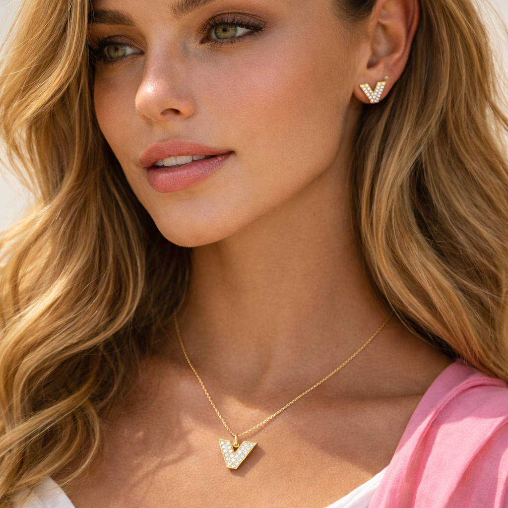 Vera V-Shape Zircon Jewelry Set