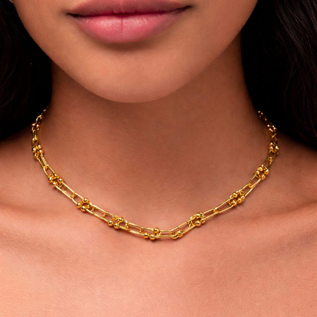 Aveline Sculpted Chain Necklace