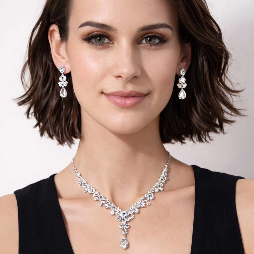 Aurelia Water Drop Crystal Jewelry Set