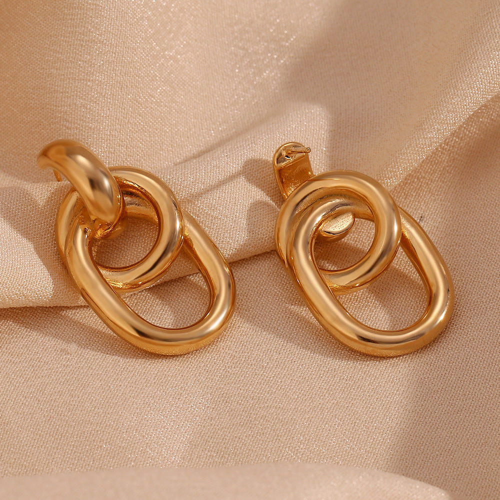 Orbis Geometric Circle Earrings