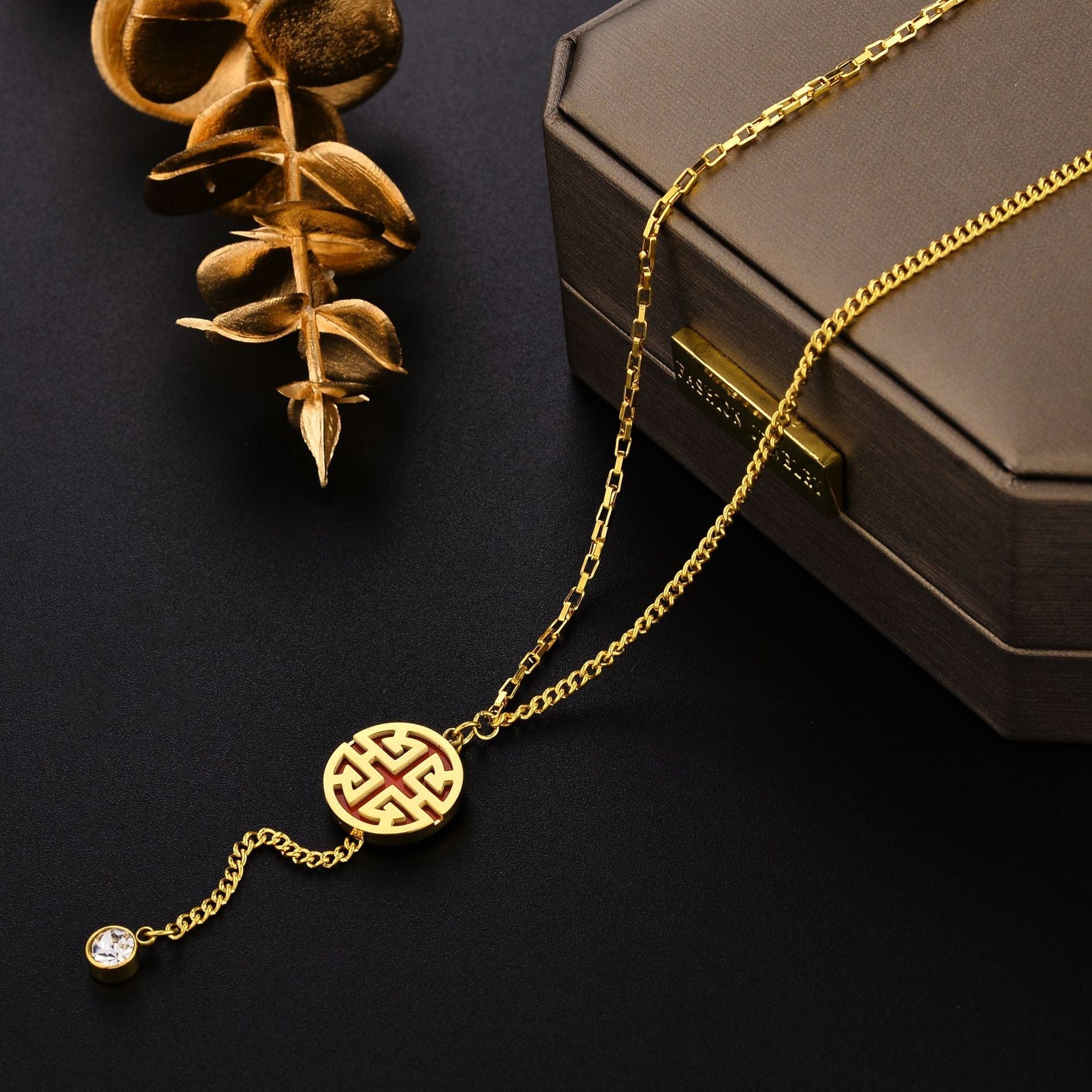 Axis Geometric Gold Necklace