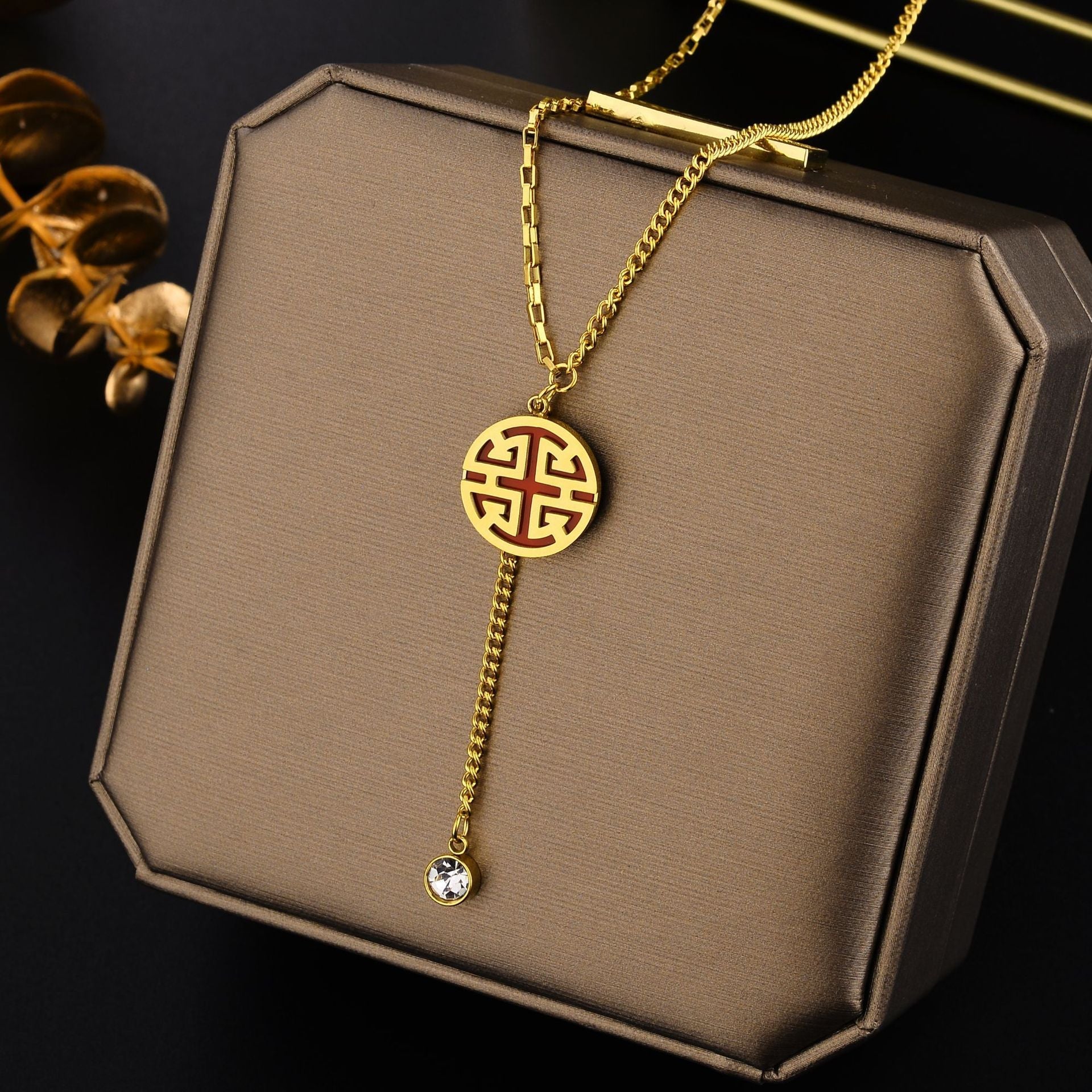 Axis Geometric Gold Necklace