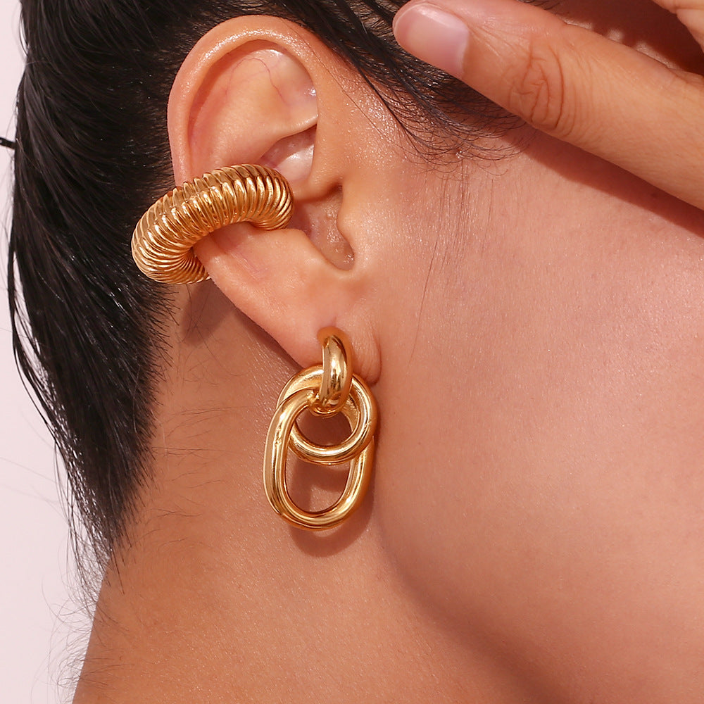Orbis Geometric Circle Earrings