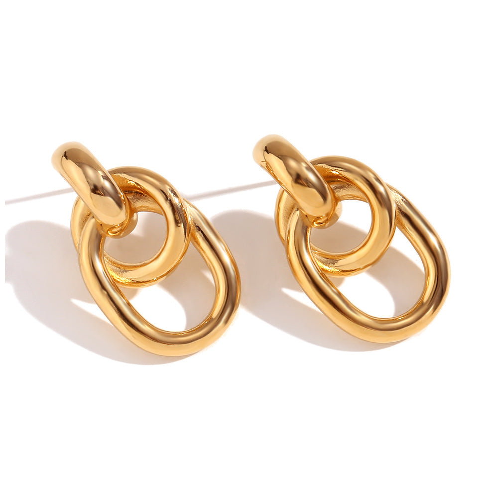 Orbis Geometric Circle Earrings