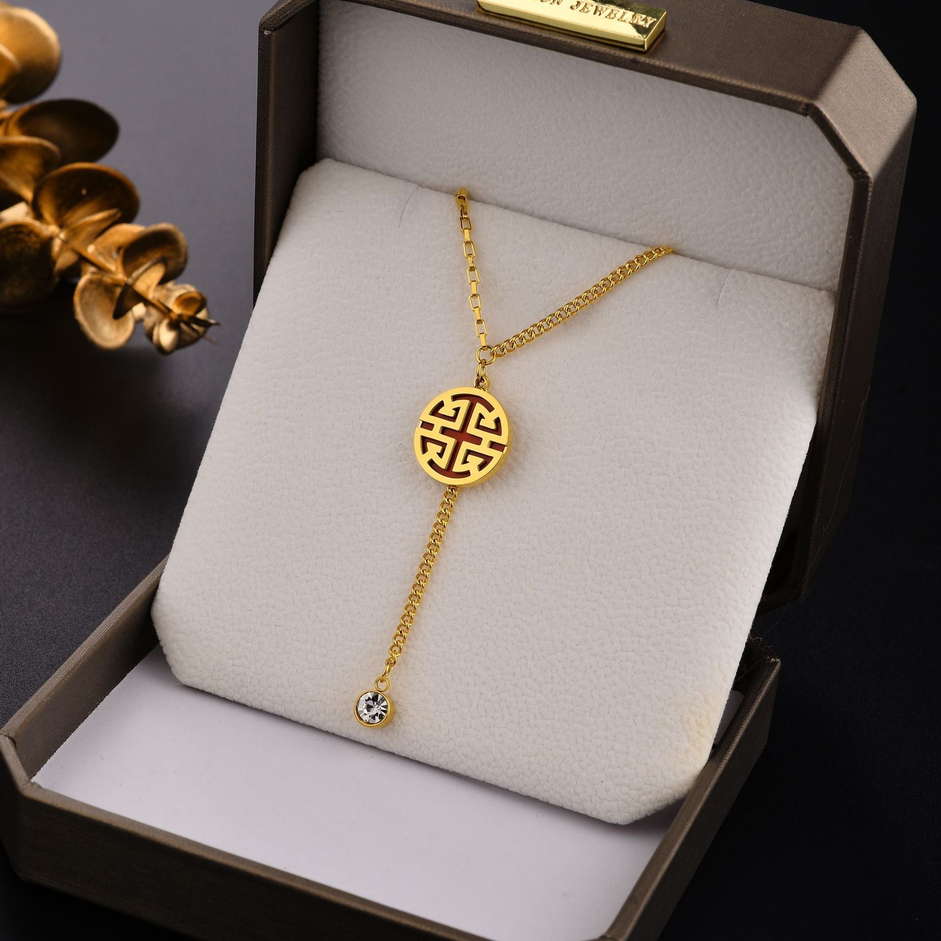 Axis Geometric Gold Necklace
