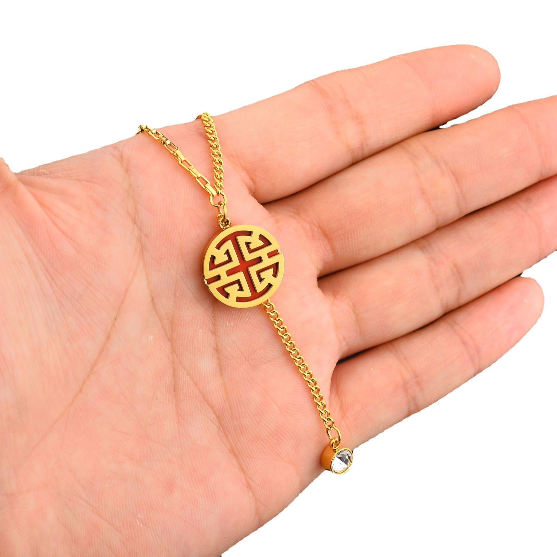 Axis Geometric Gold Necklace