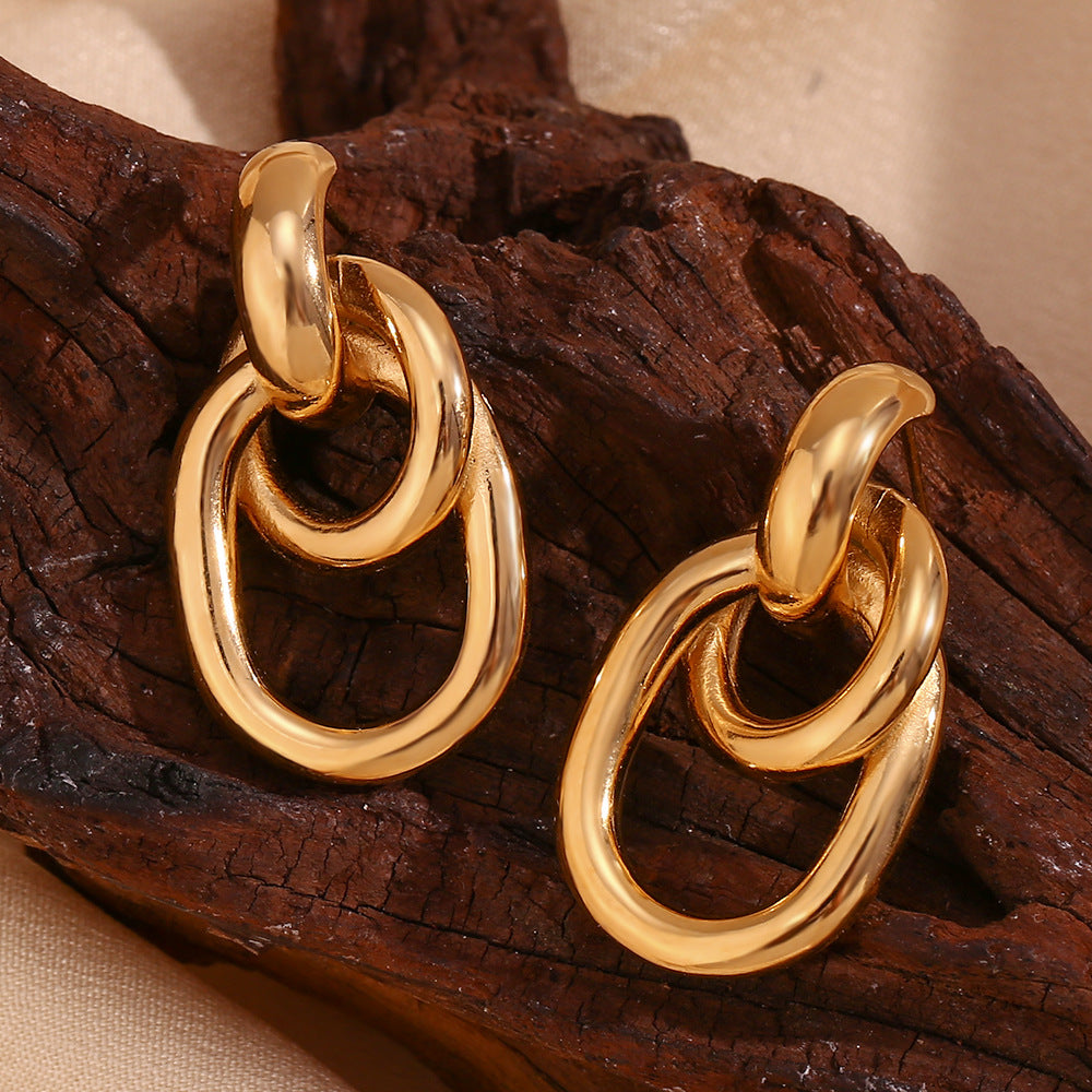 Orbis Geometric Circle Earrings