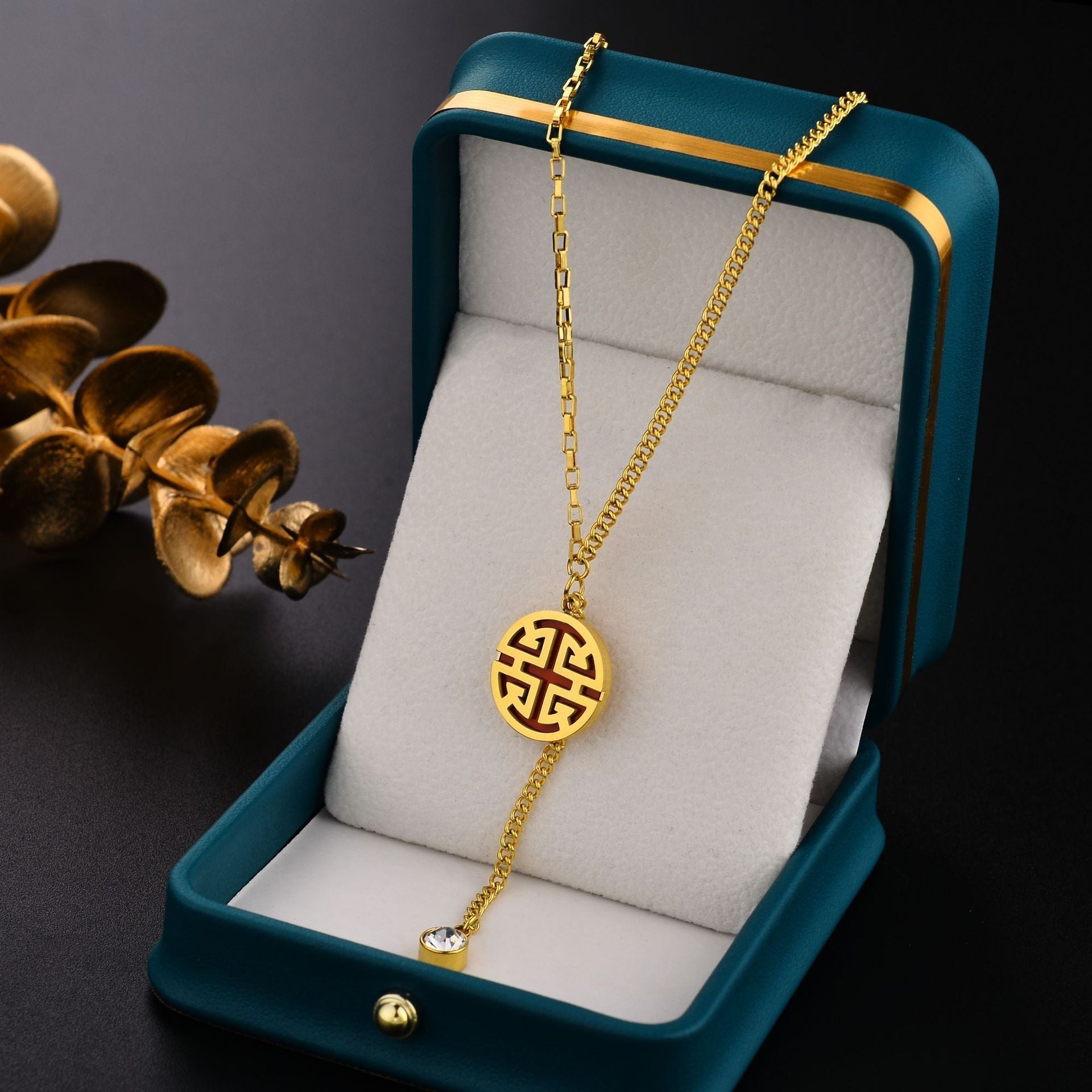 Axis Geometric Gold Necklace