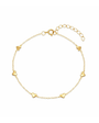 Luna Minimal Gold Chain Charm Bracelet