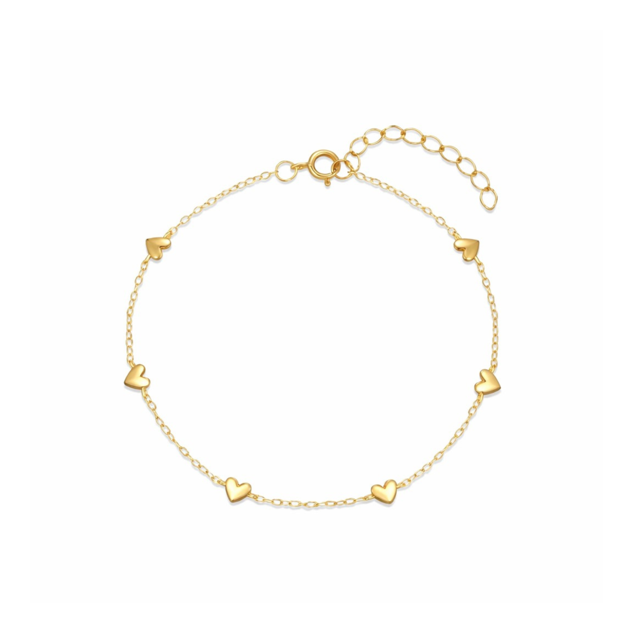 Luna Minimal Gold Chain Charm Bracelet