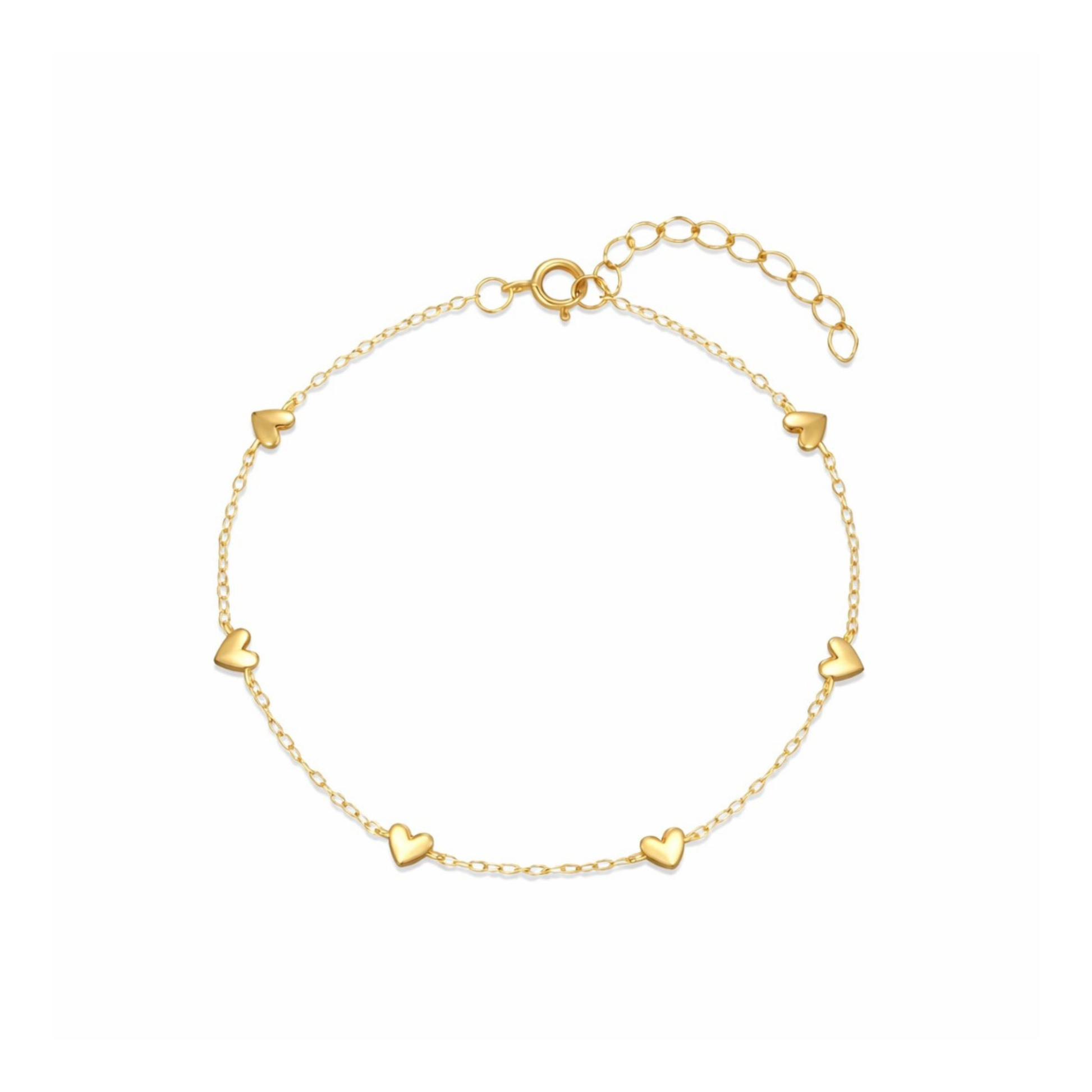 Luna Minimal Gold Chain Charm Bracelet