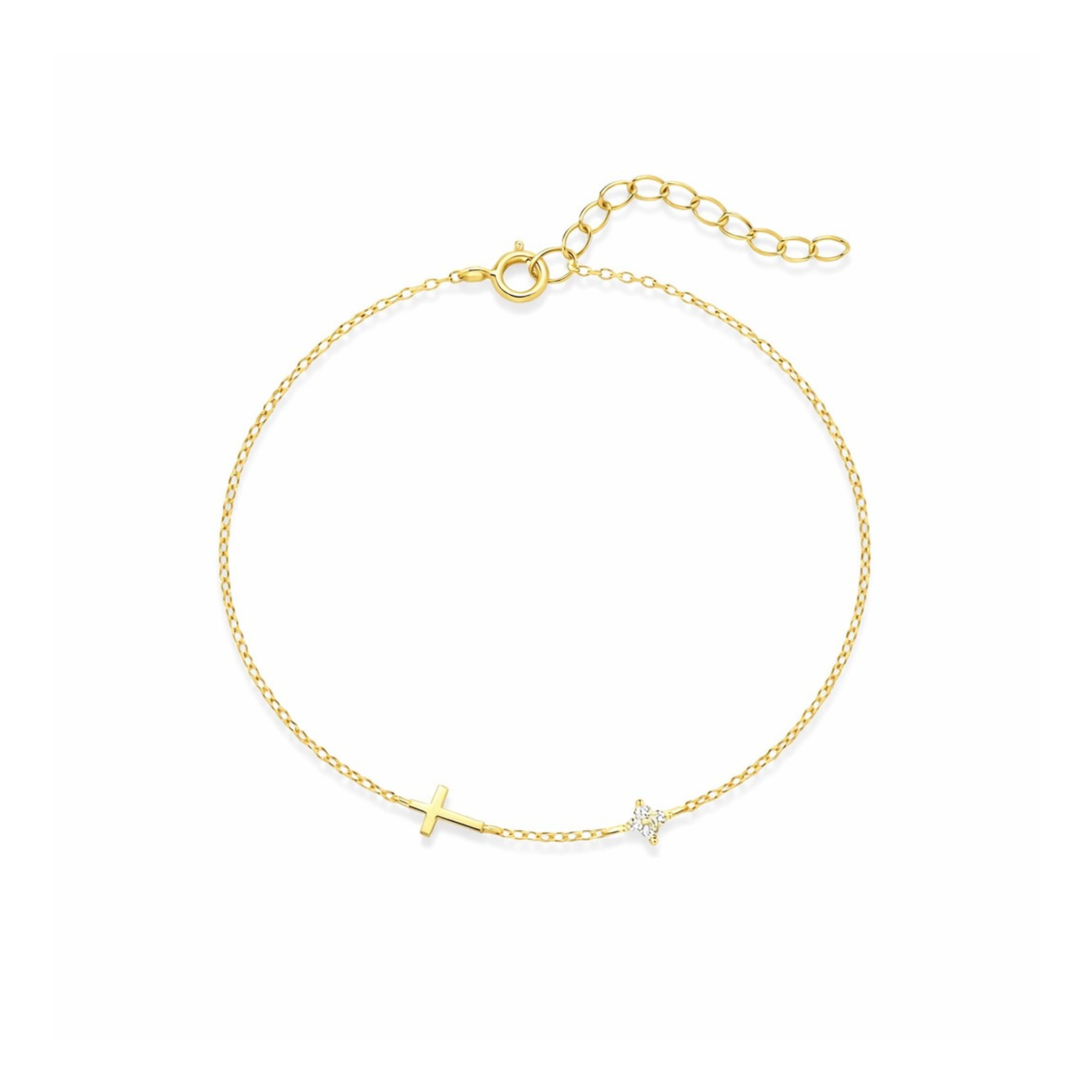 Luna Sterling Silver Cable Chain Charm Bracelet