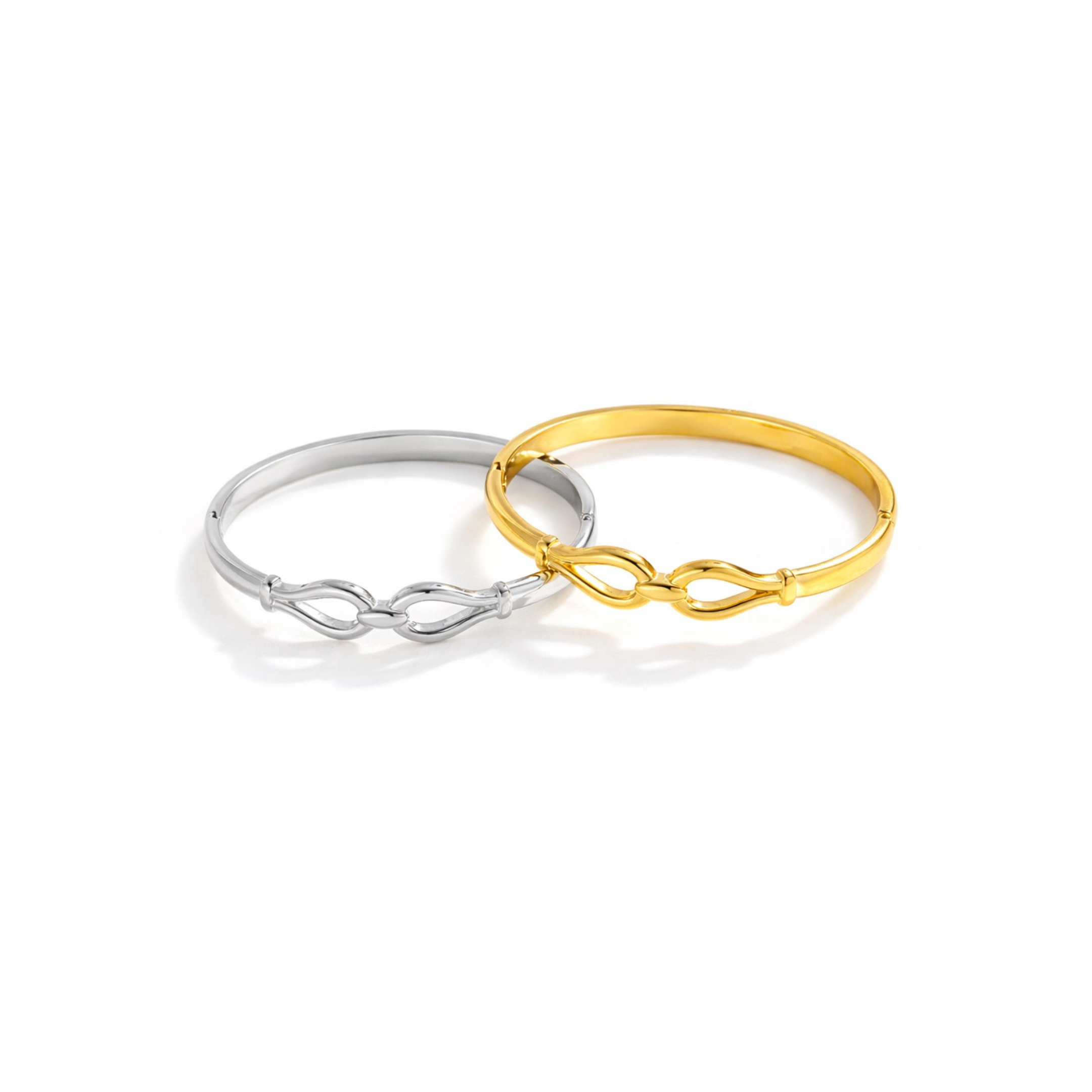 Elara Ellipse Gold Bangle