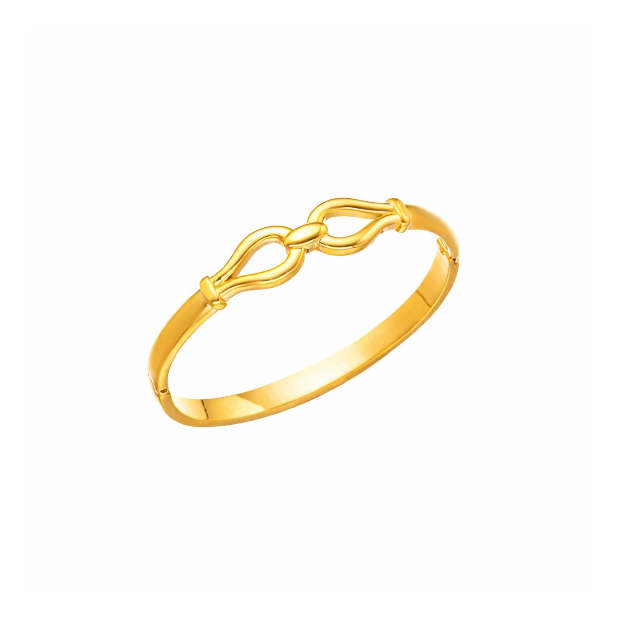 Elara Ellipse Gold Bangle
