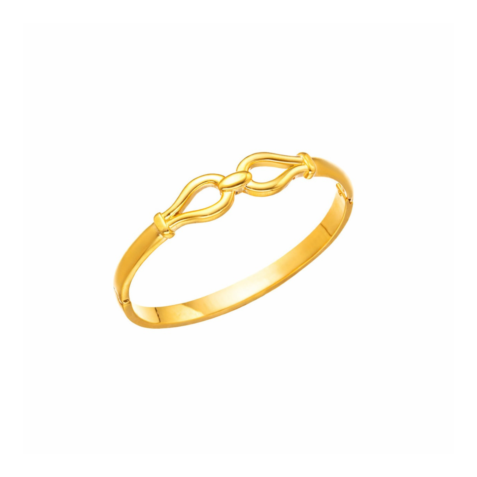 Elara Ellipse Gold Bangle