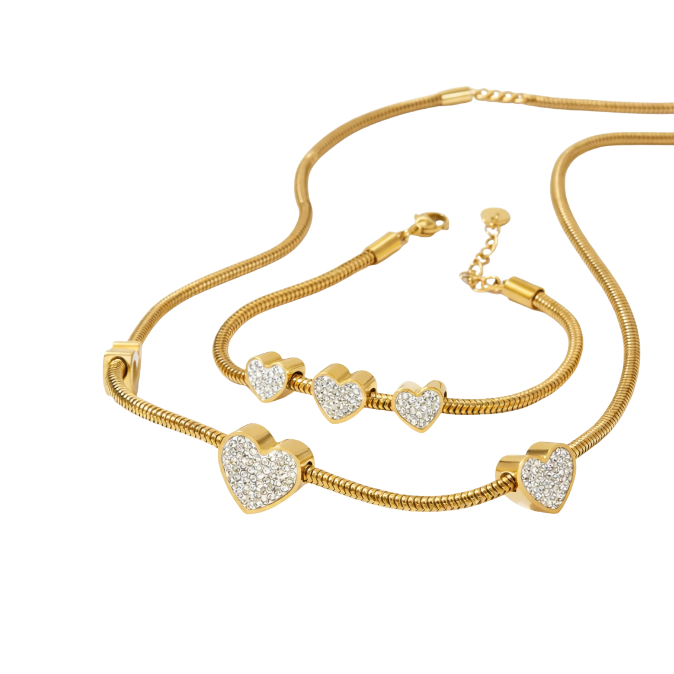 Amora Heart Zircon Jewellery Set