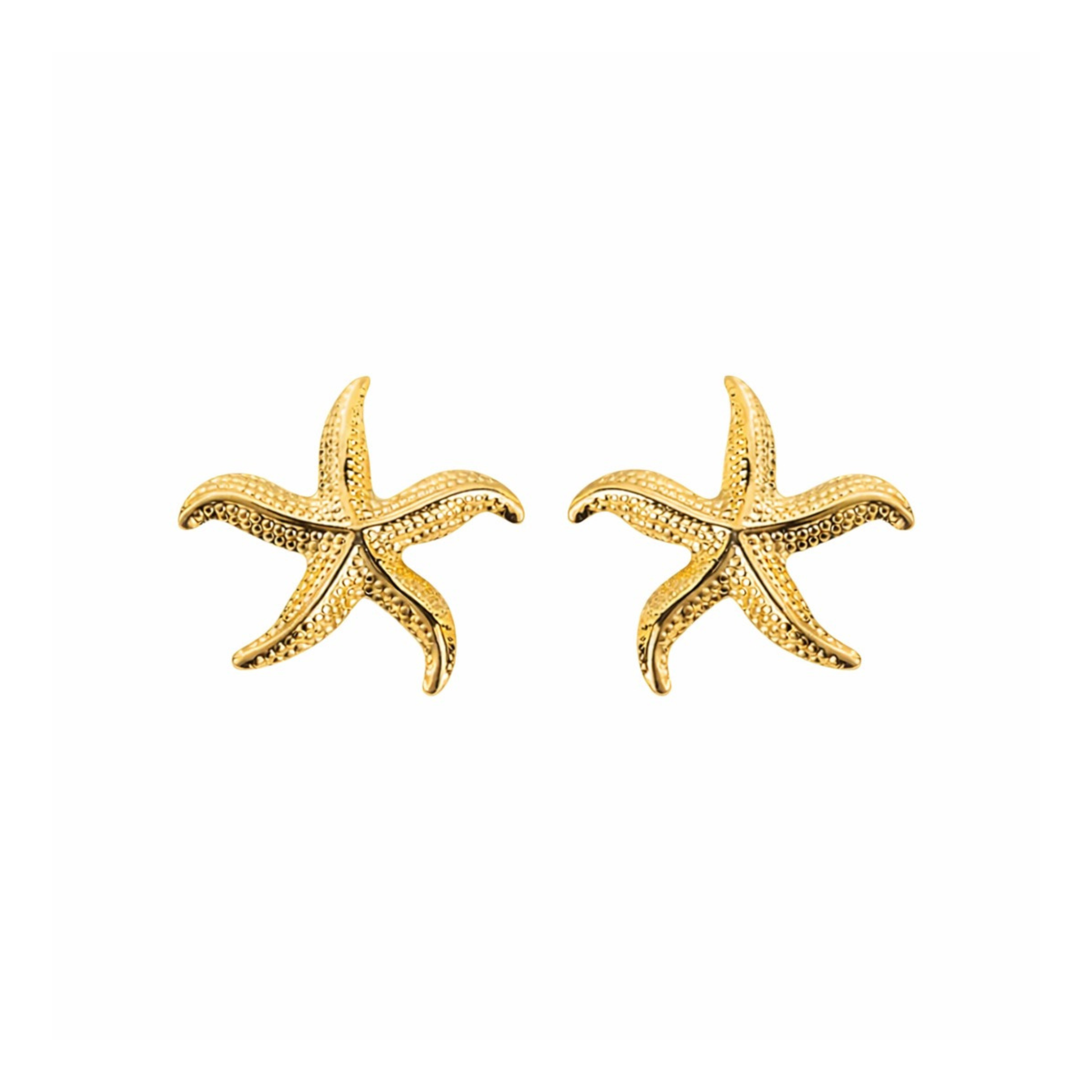 Coral Starfish Stud Earrings