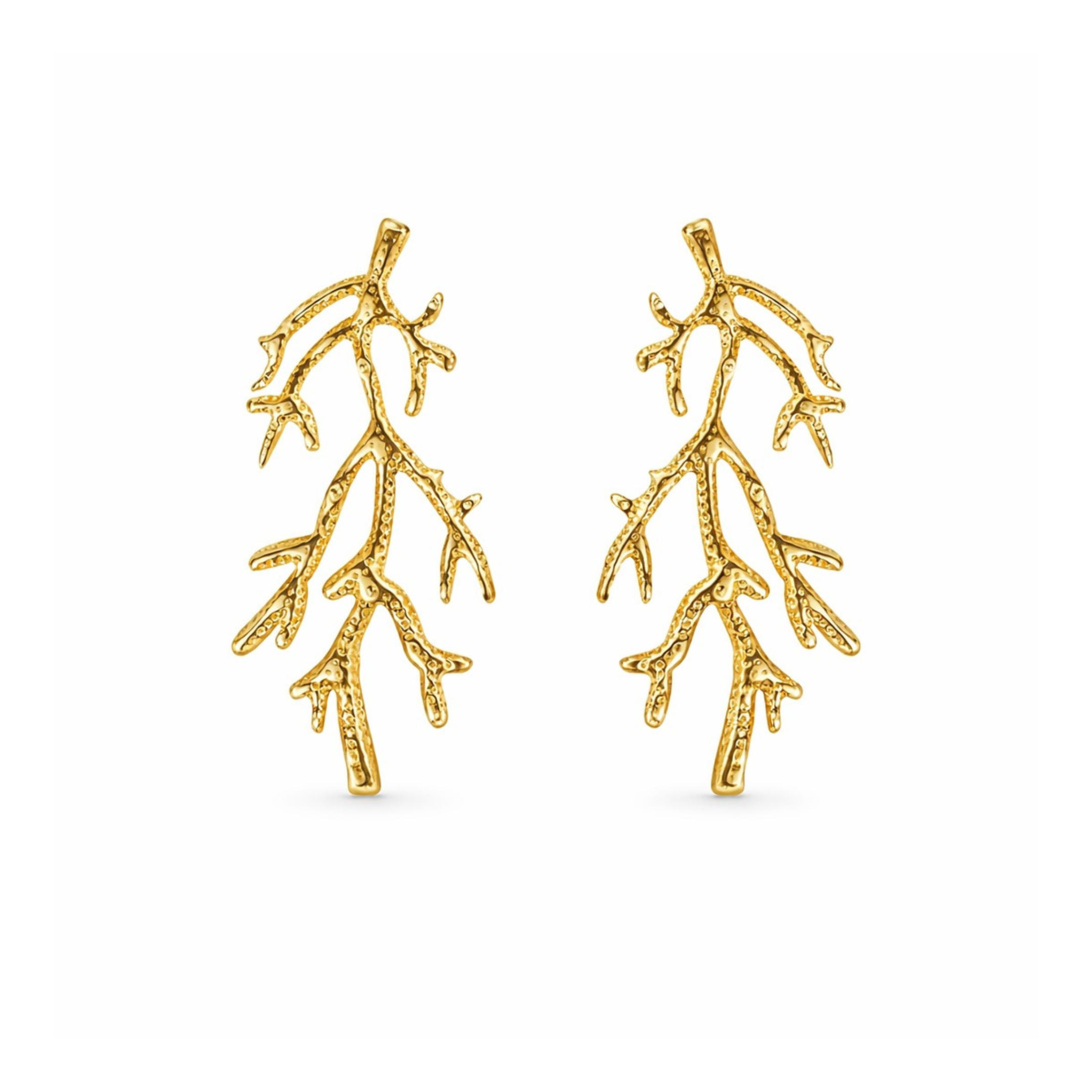 Coral Starfish Stud Earrings