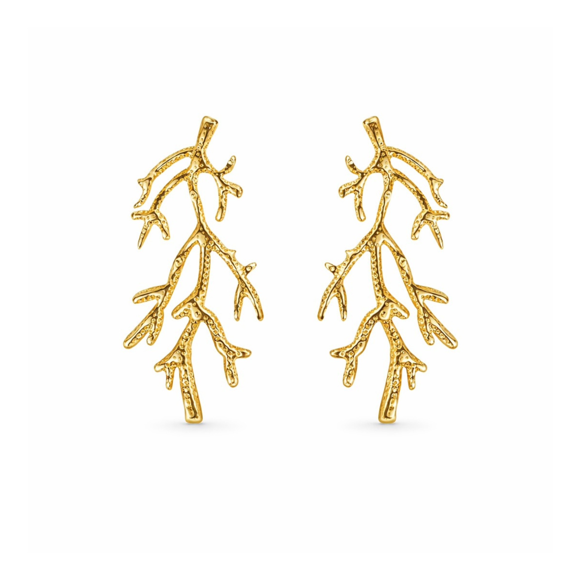 Coral Starfish Stud Earrings