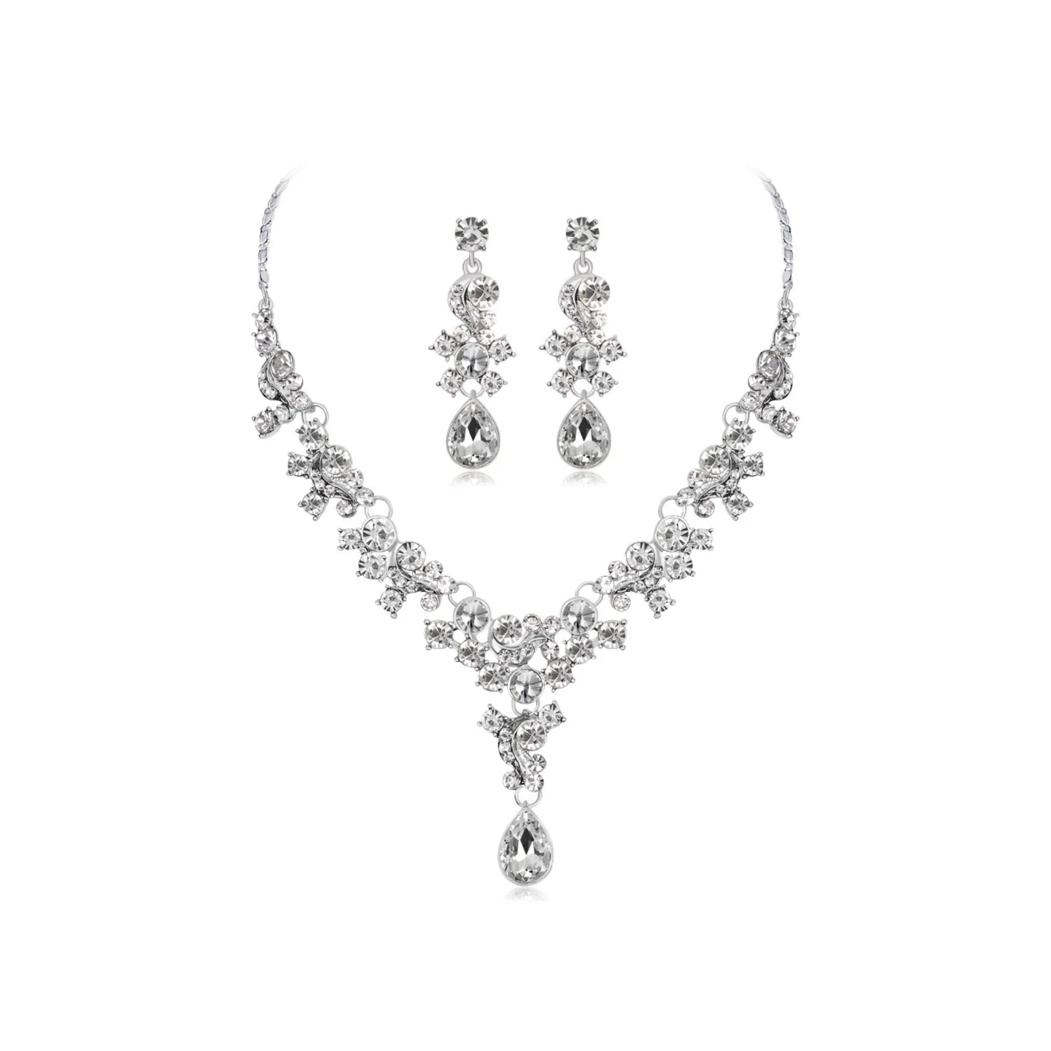 Aurelia Water Drop Crystal Jewelry Set