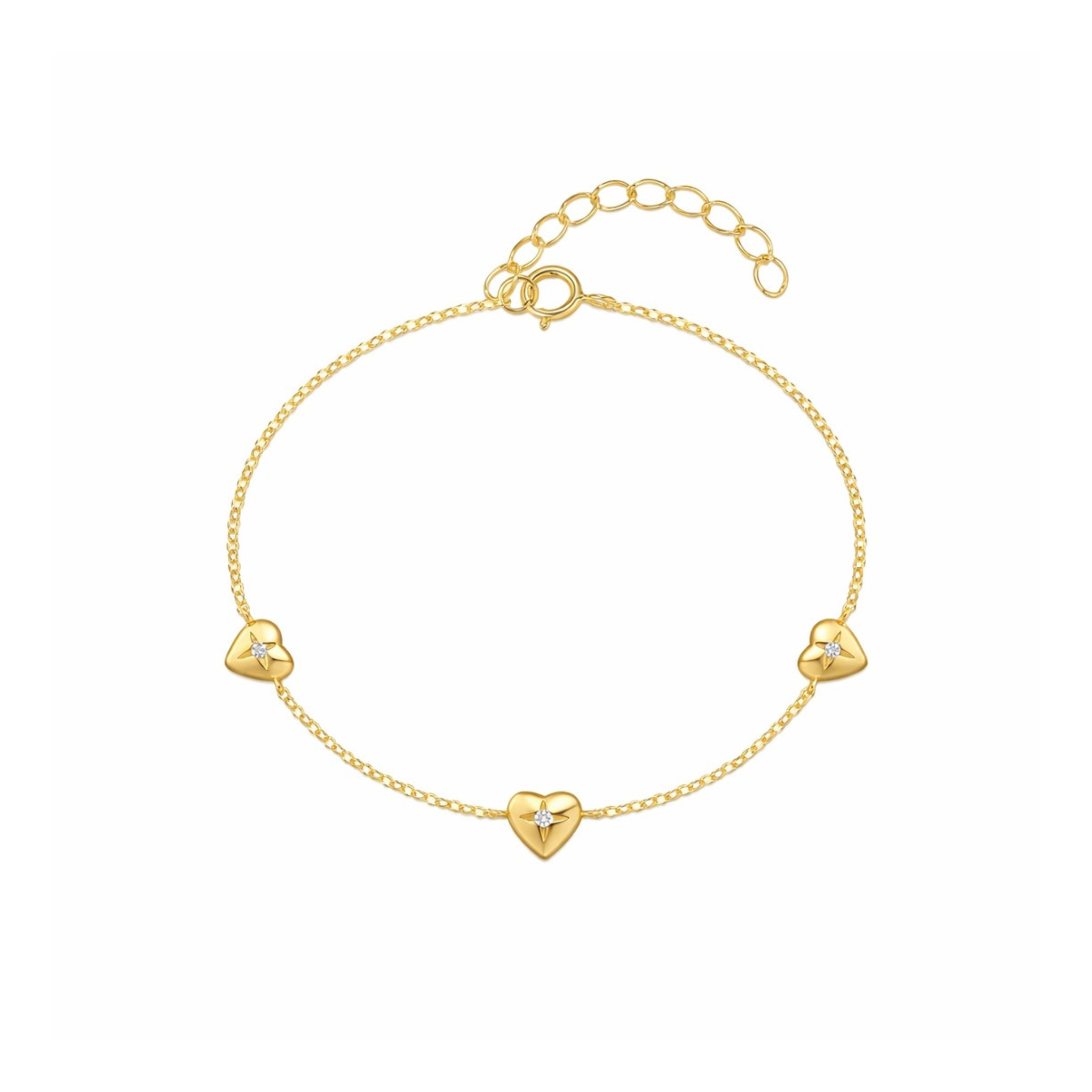 Luna Sterling Silver Chain Charm Bracelet