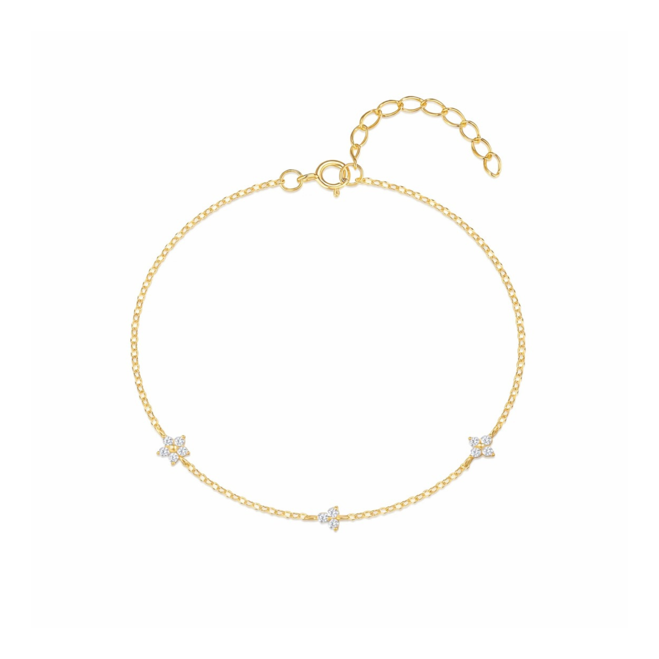 Luna Sterling Silver Chain Charm Bracelet