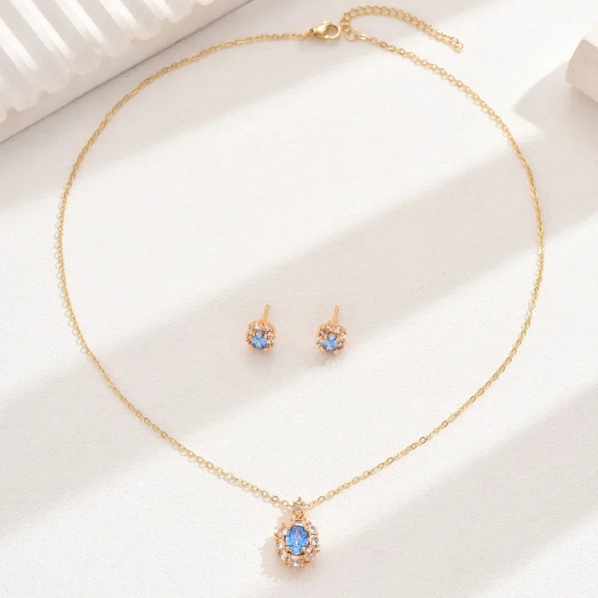 Astra Geometric Zircon Jewellery Set
