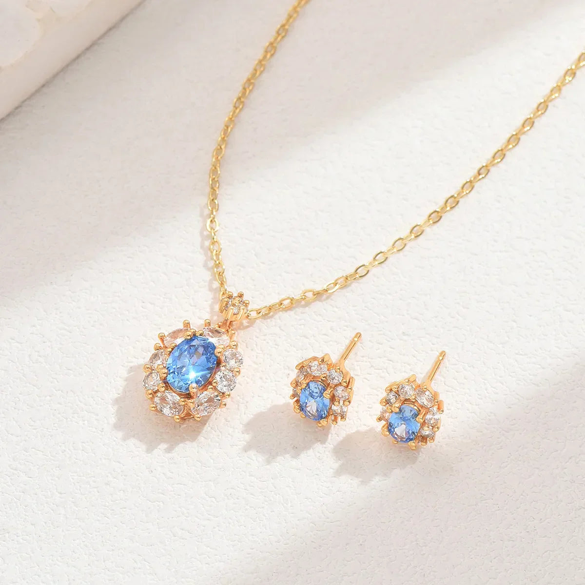 Astra Geometric Zircon Jewellery Set