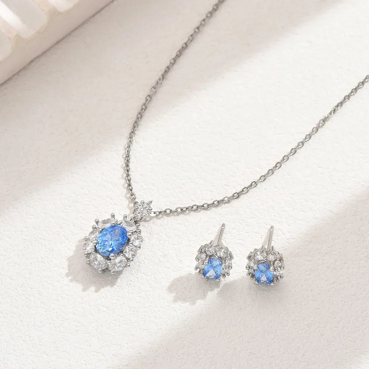 Astra Geometric Zircon Jewellery Set