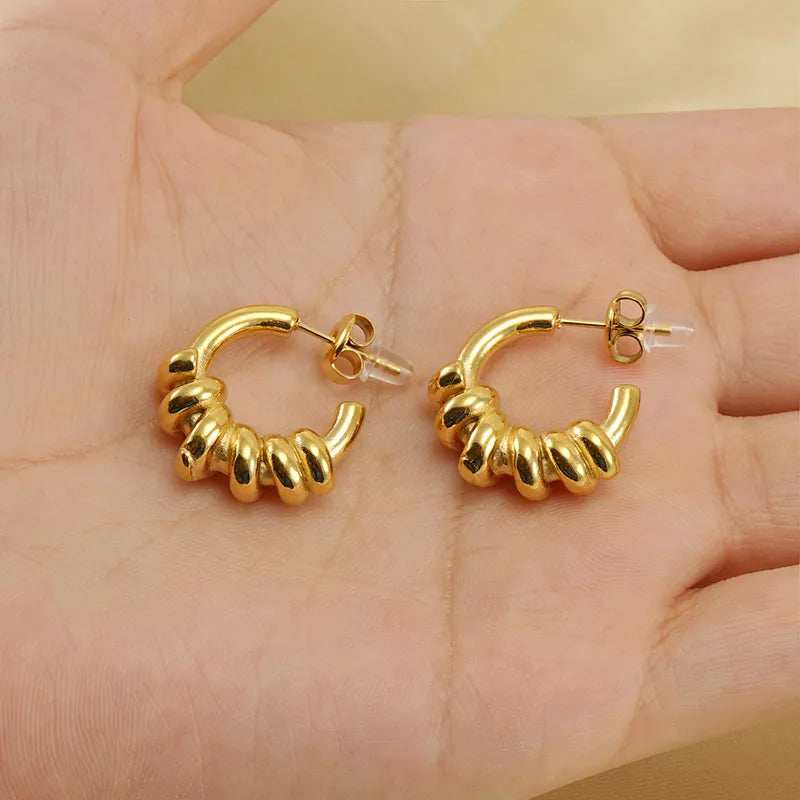 Kira Geometric 18k Gold Plated Earrings